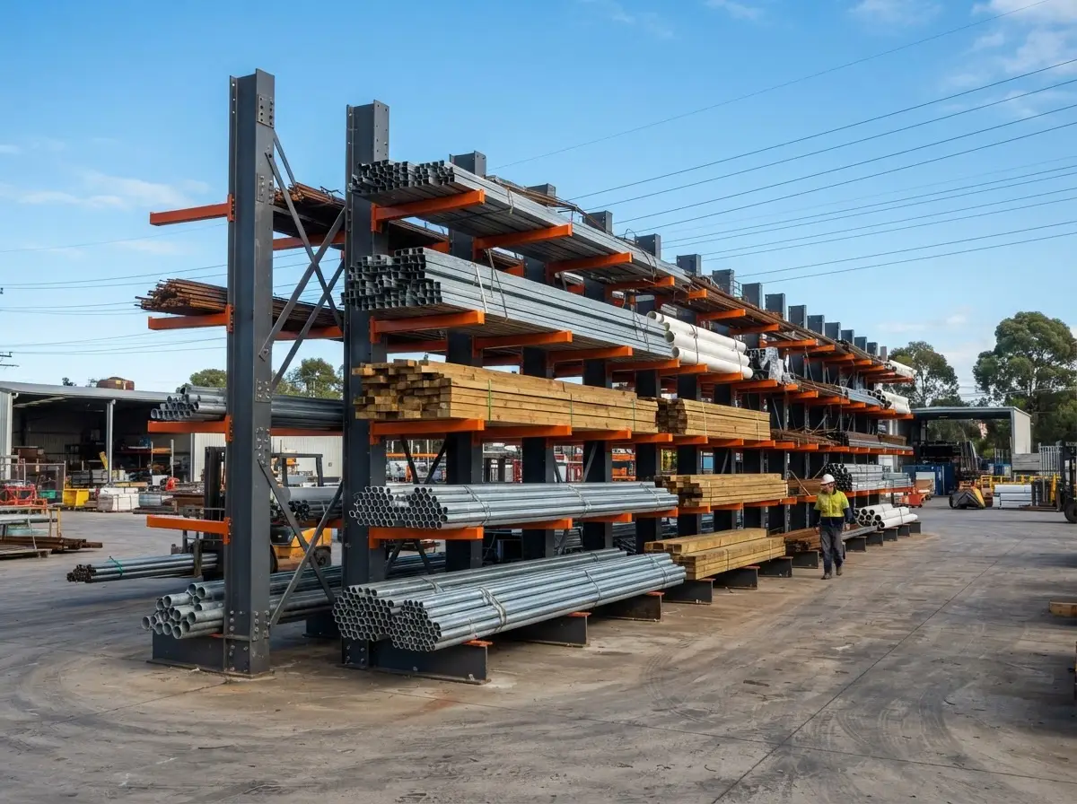 Cantilever racking for long materials