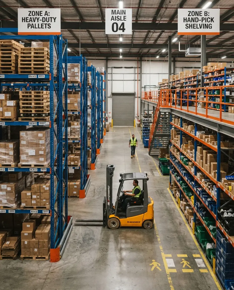 Customized warehouse racking layout