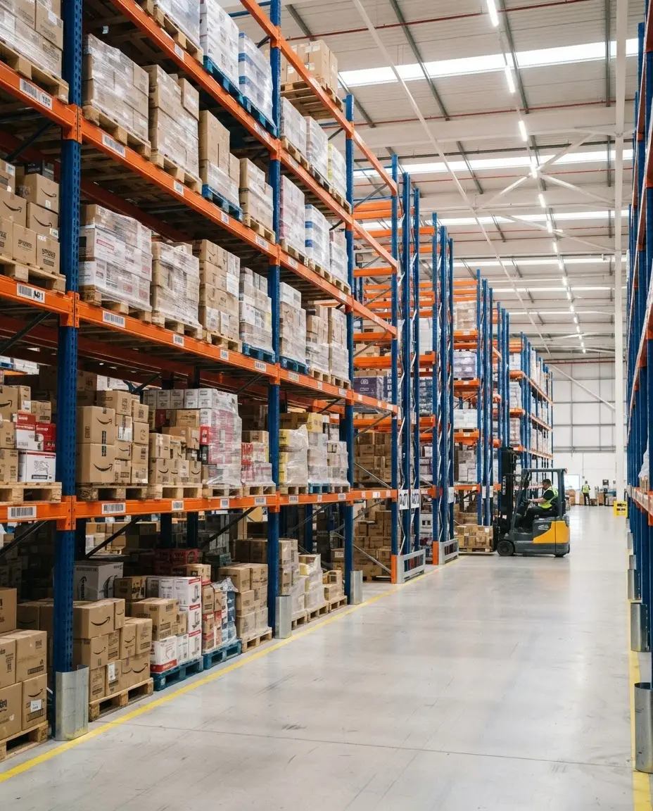 Pallet storage system installed in warehouse