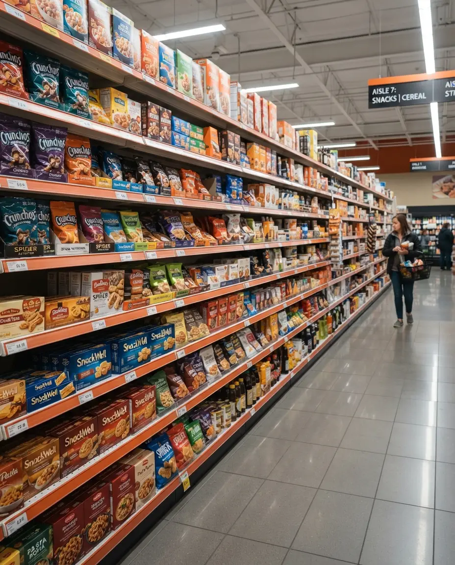Retail supermarket shelving system